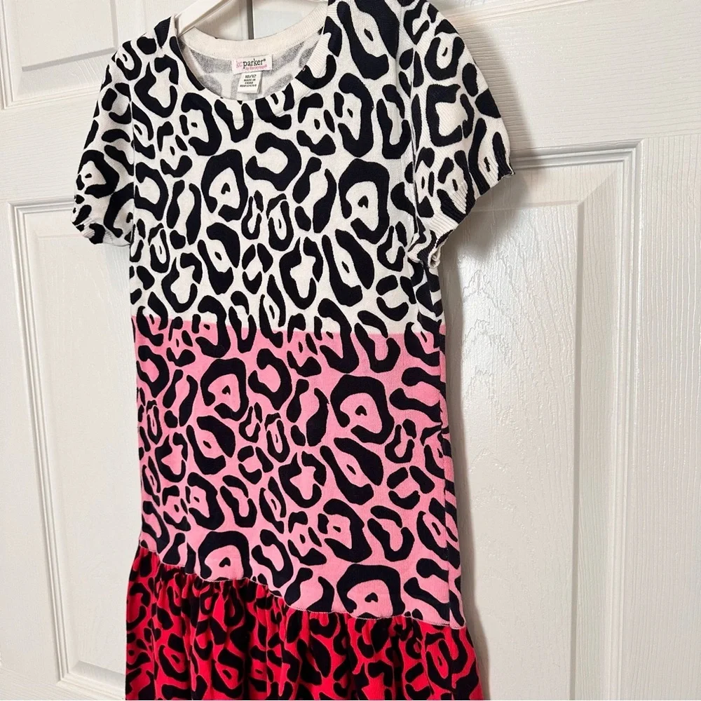 Heartstrings KC Parker Girls Sweater Dress Animal‎ Print Sz 10-12 Never Worn